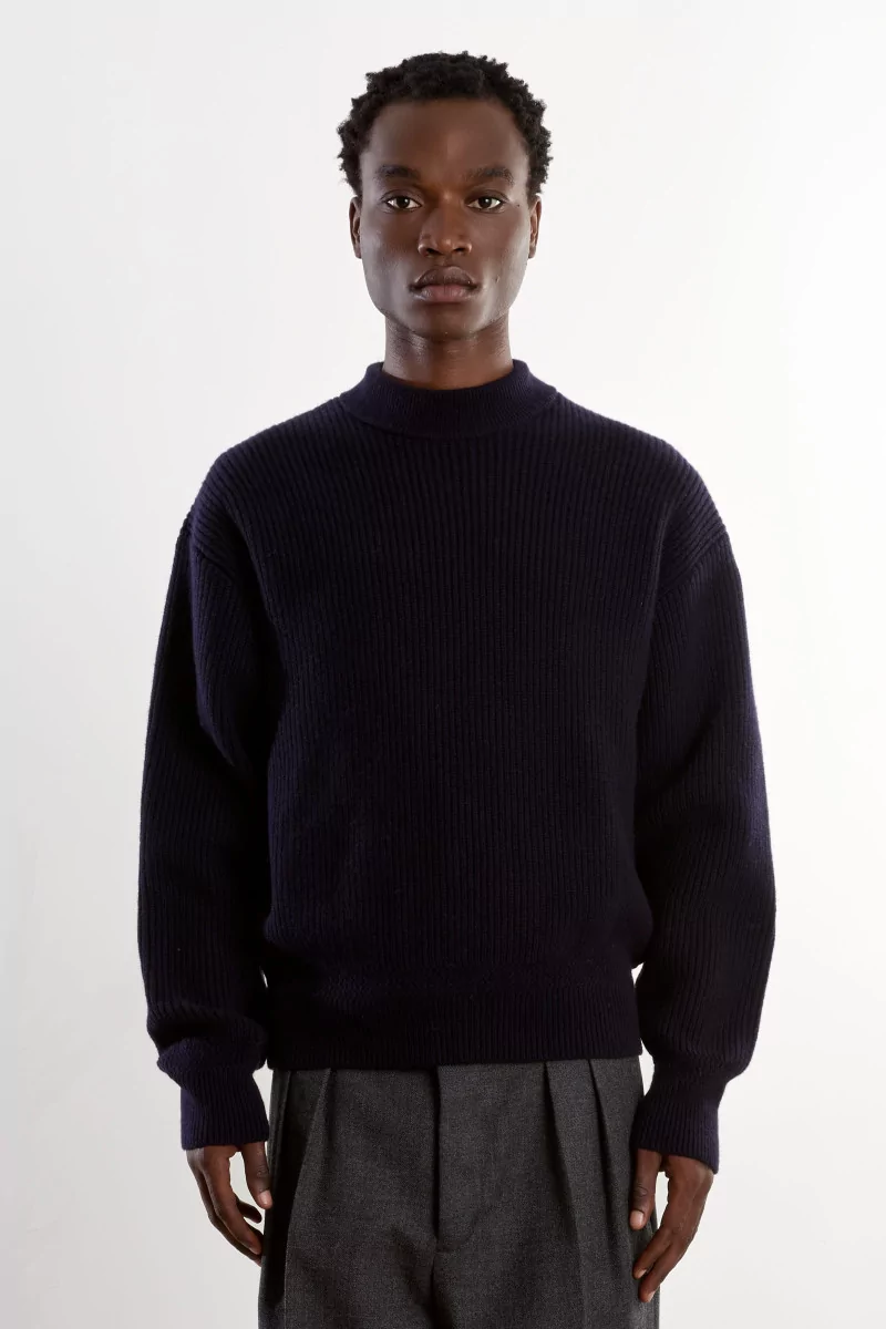 Museum Garments Deck Lambswool Sweater – Navy | Centre Commercial