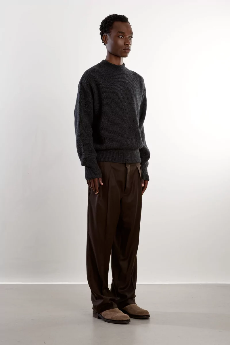 Pull Homme Laine Deck Museum Garments – Charcoal | Centre Commercial