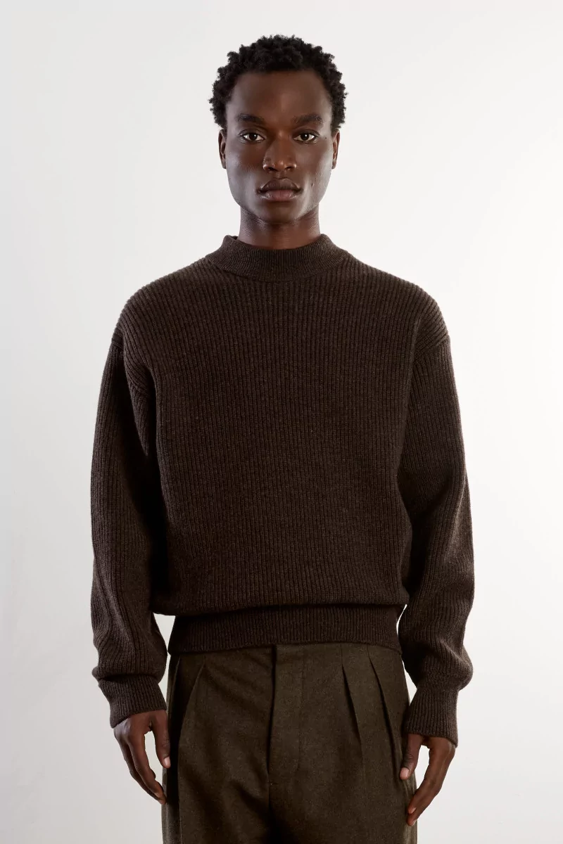 Pull Homme Laine Deck Museum Garments – Brown | Centre Commercial