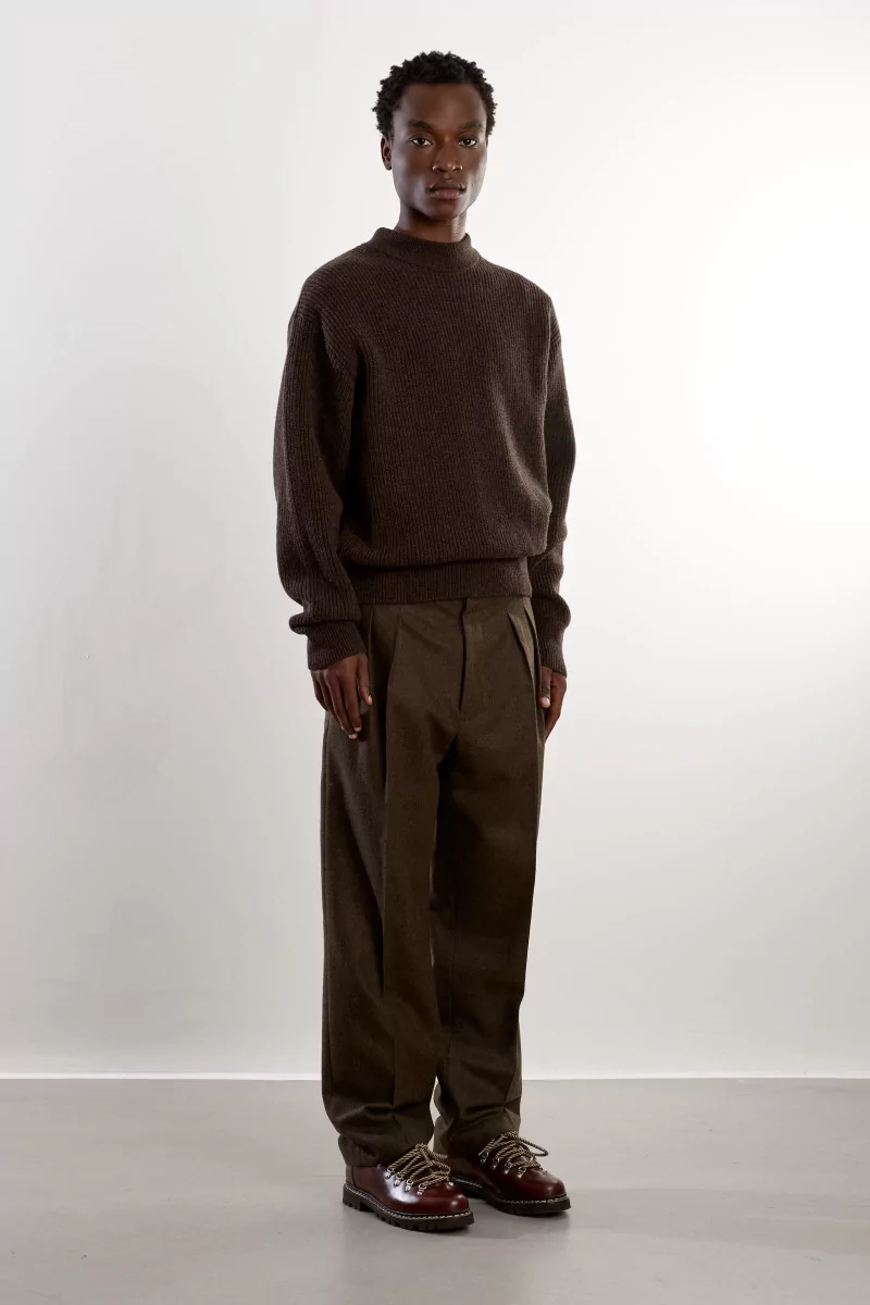 Pull Homme Laine Deck Museum Garments – Brown | Centre Commercial