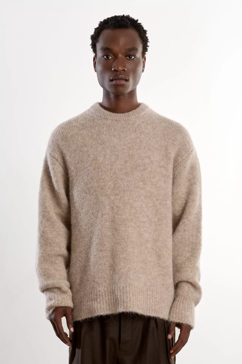 Pull Homme Baby Alpaga Alpaca Museum Garments – Beige Melange | Centre Commercial