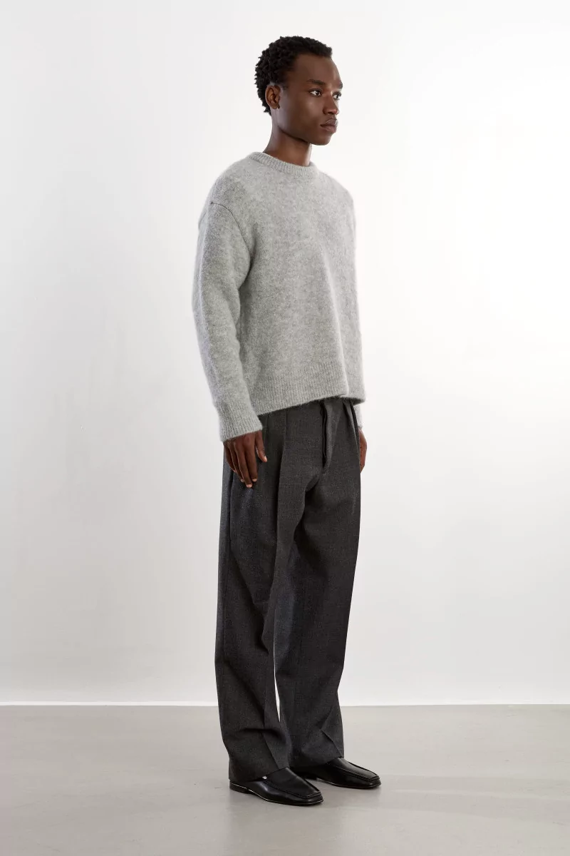 Pull Homme Baby Alpaga Alpaca Museum Garments – Grey Melange | Centre Commercial