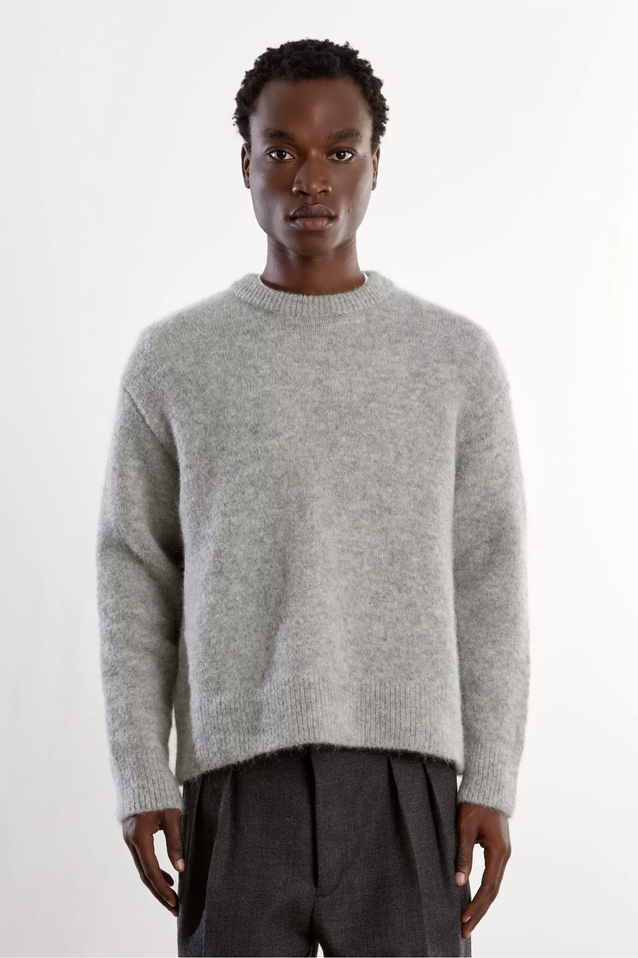 Pull Homme Baby Alpaga Alpaca Museum Garments – Grey Melange | Centre Commercial