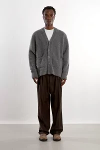 Cardigan Homme Baby Alpaga Museum Garments – Gris Chiné | Centre Commercial