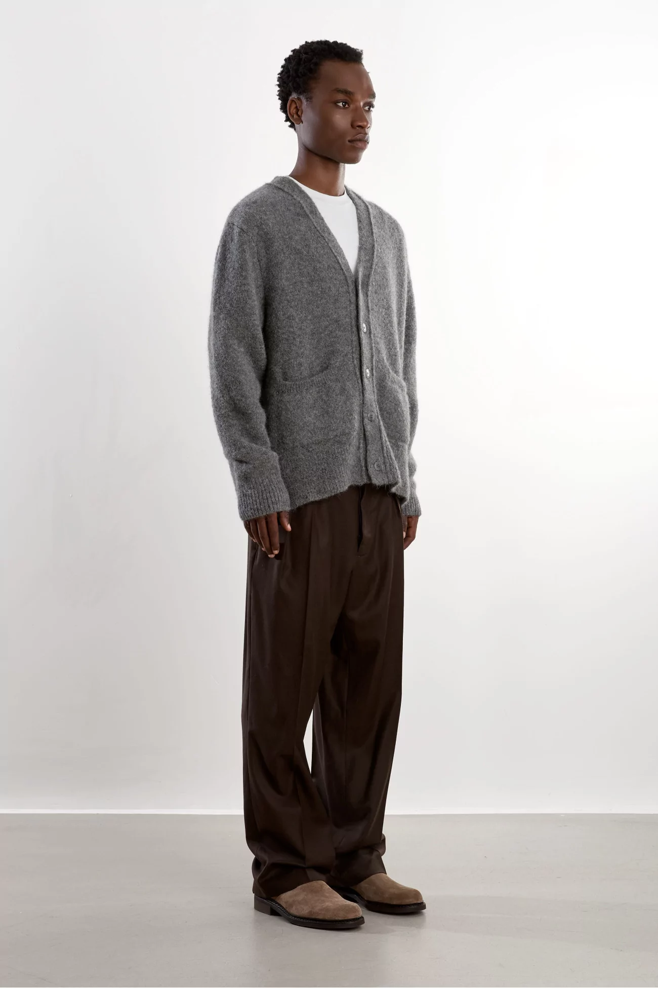 Museum Garments Alpaca Baby Alpaca Cardigan – Dark Grey | Centre Commercial