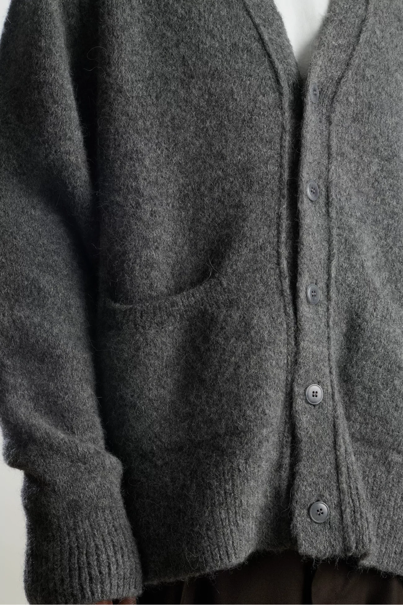 Cardigan Homme Baby Alpaga Museum Garments – Gris Chiné | Centre Commercial