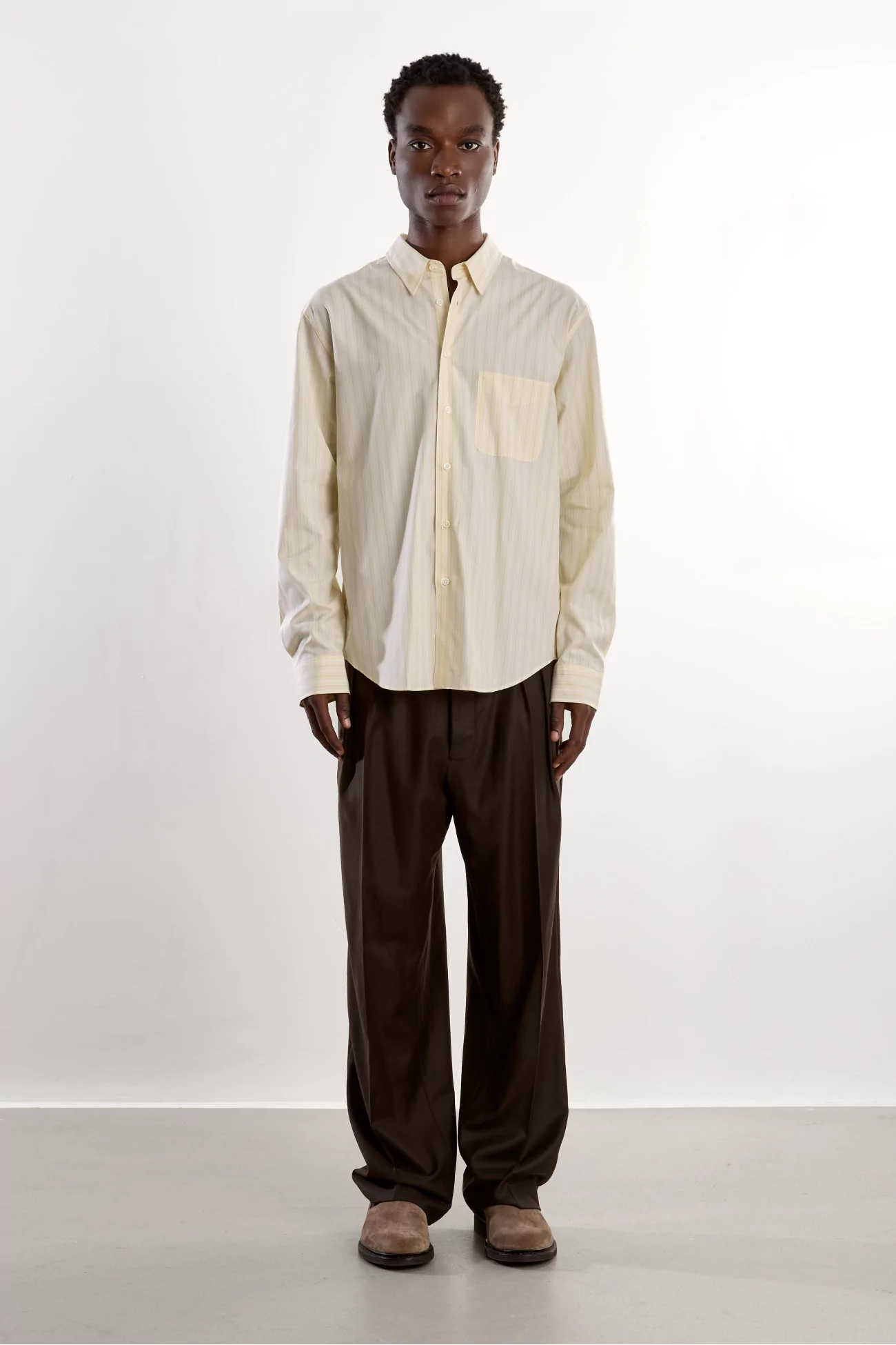 Chemise Homme Popeline Corporate Museum Garments – Vanilla / White | Centre Commercial