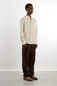 Museum Garments Corporate Poplin Shirt – Vanilla / White | Centre Commercial