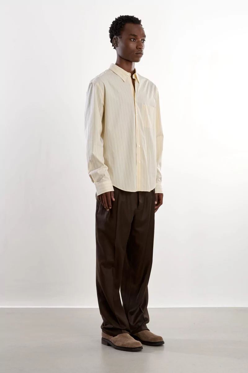 Museum Garments Corporate Poplin Shirt – Vanilla / White | Centre Commercial