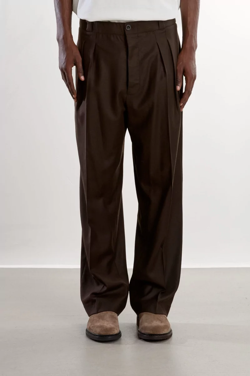 Pantalon Homme Flanelle Military Museum Garments – Dark Brown | Centre Commercial