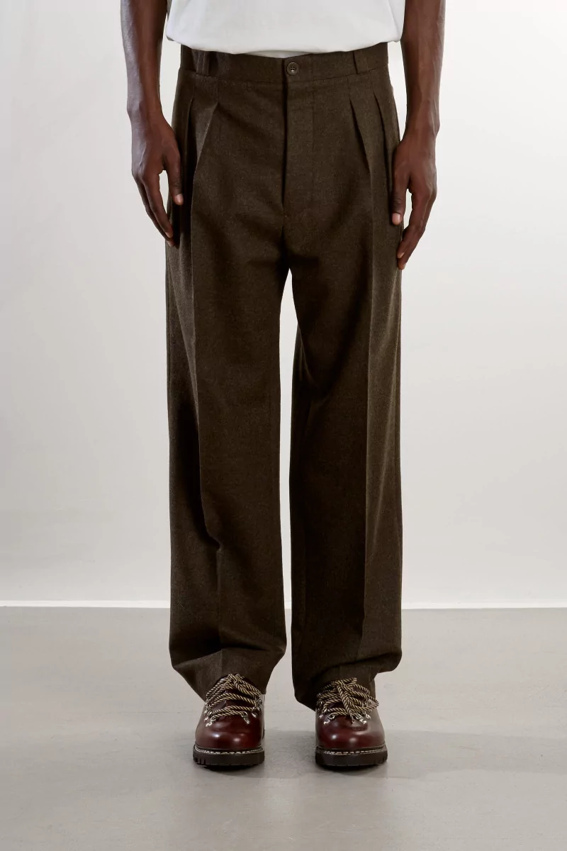 Museum Garments Military Wool Flannel Pant – Dark Green | Centre Commercial