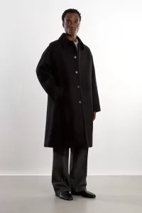 Museum Garments Raglan Wool Car Coat – Black | Centre Commercial