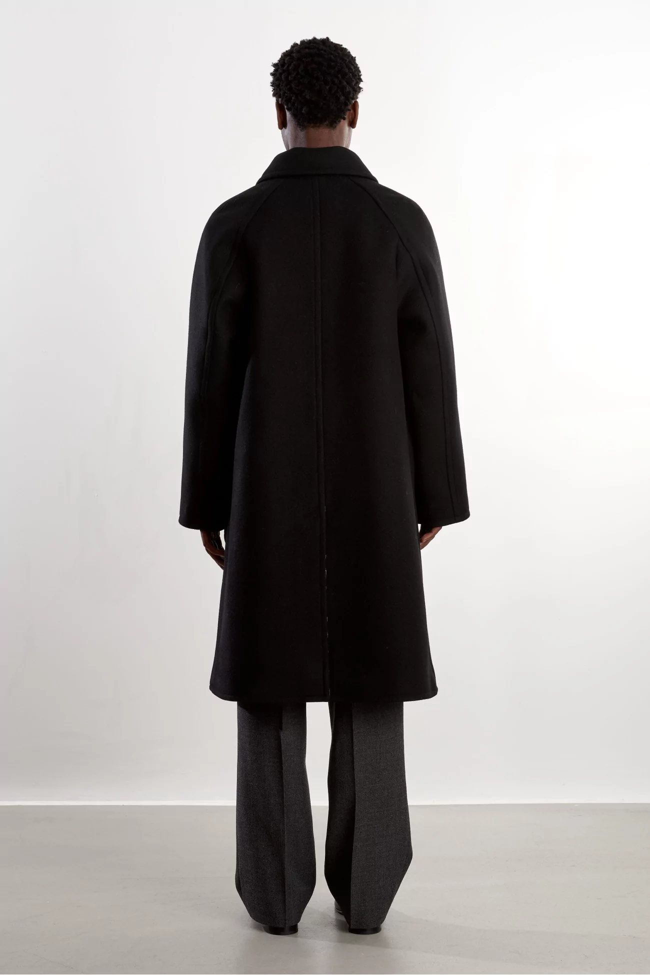 Manteau Homme Laine Raglan Museum Garments – Noir | Centre Commercial