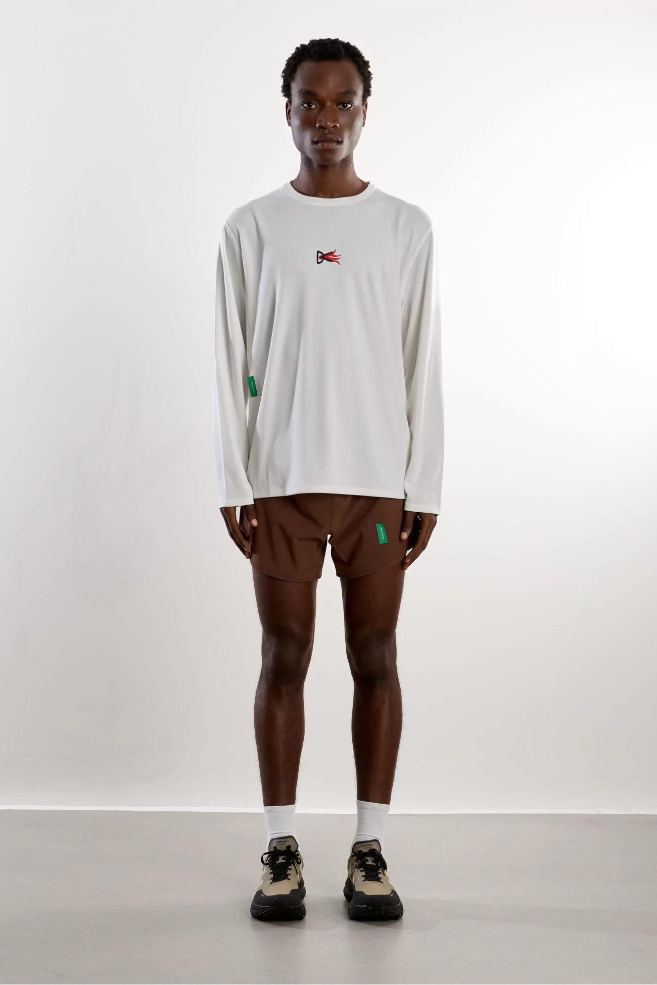 District Vision Long Sleeve Boxy Training Tee – Lunar White | Centre Commercial