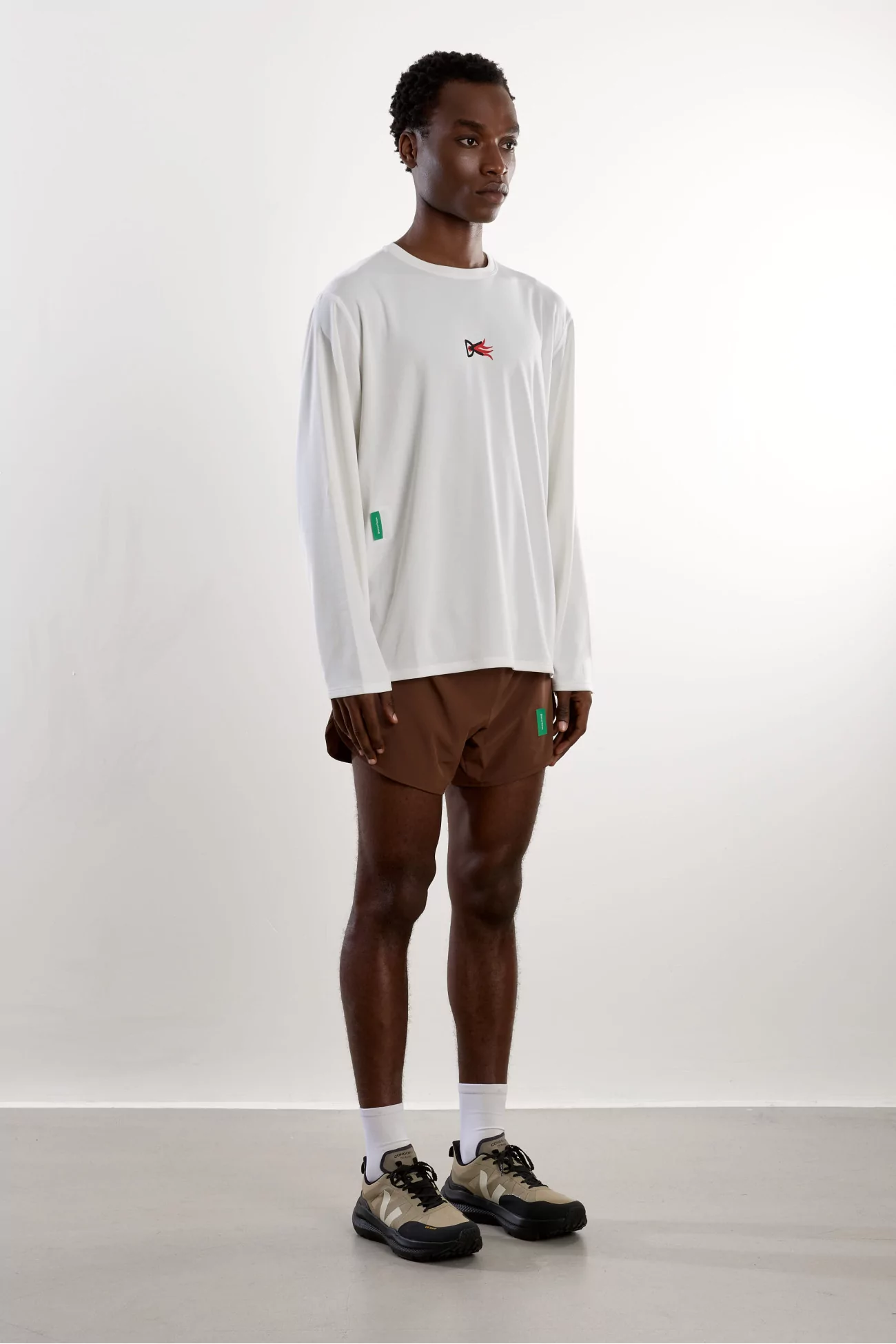 District Vision Long Sleeve Boxy Training Tee – Lunar White | Centre Commercial