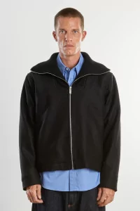 Blouson Homme Laine Bouillie Camioneur – Noir | Centre Commercial