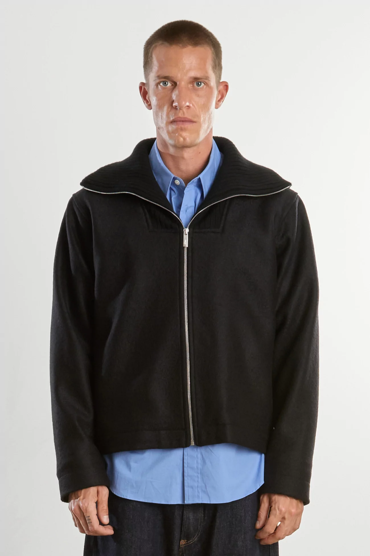 Camioneur Boiled Wool Jacket – Noir | Centre Commercial