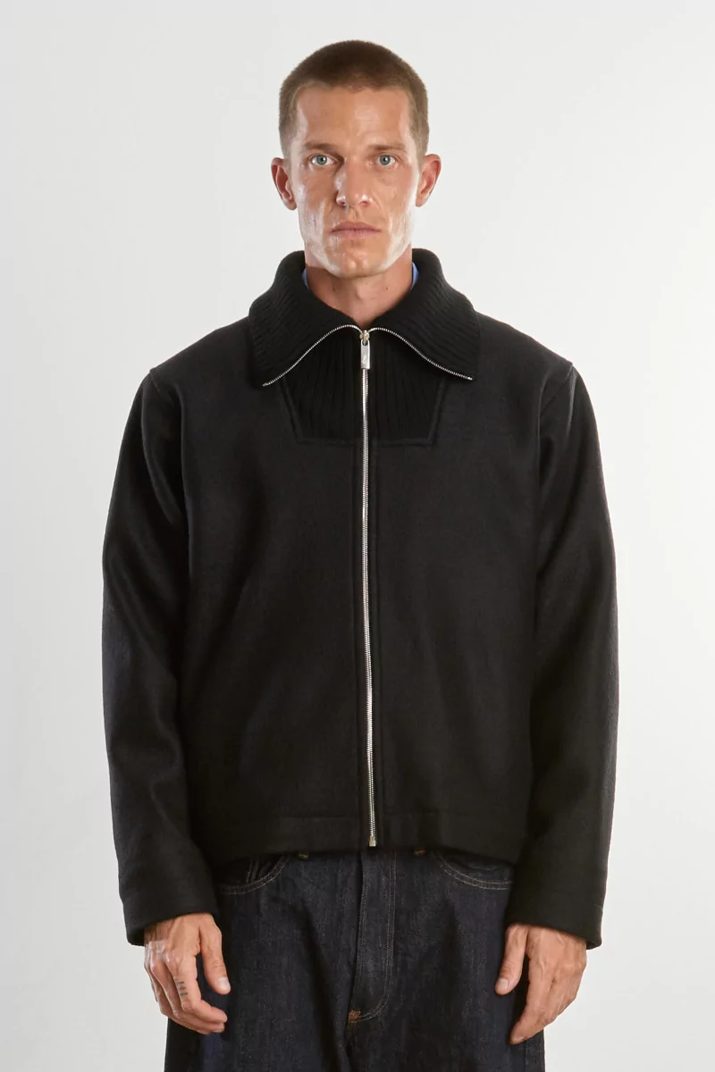 Camioneur Boiled Wool Jacket – Noir | Centre Commercial