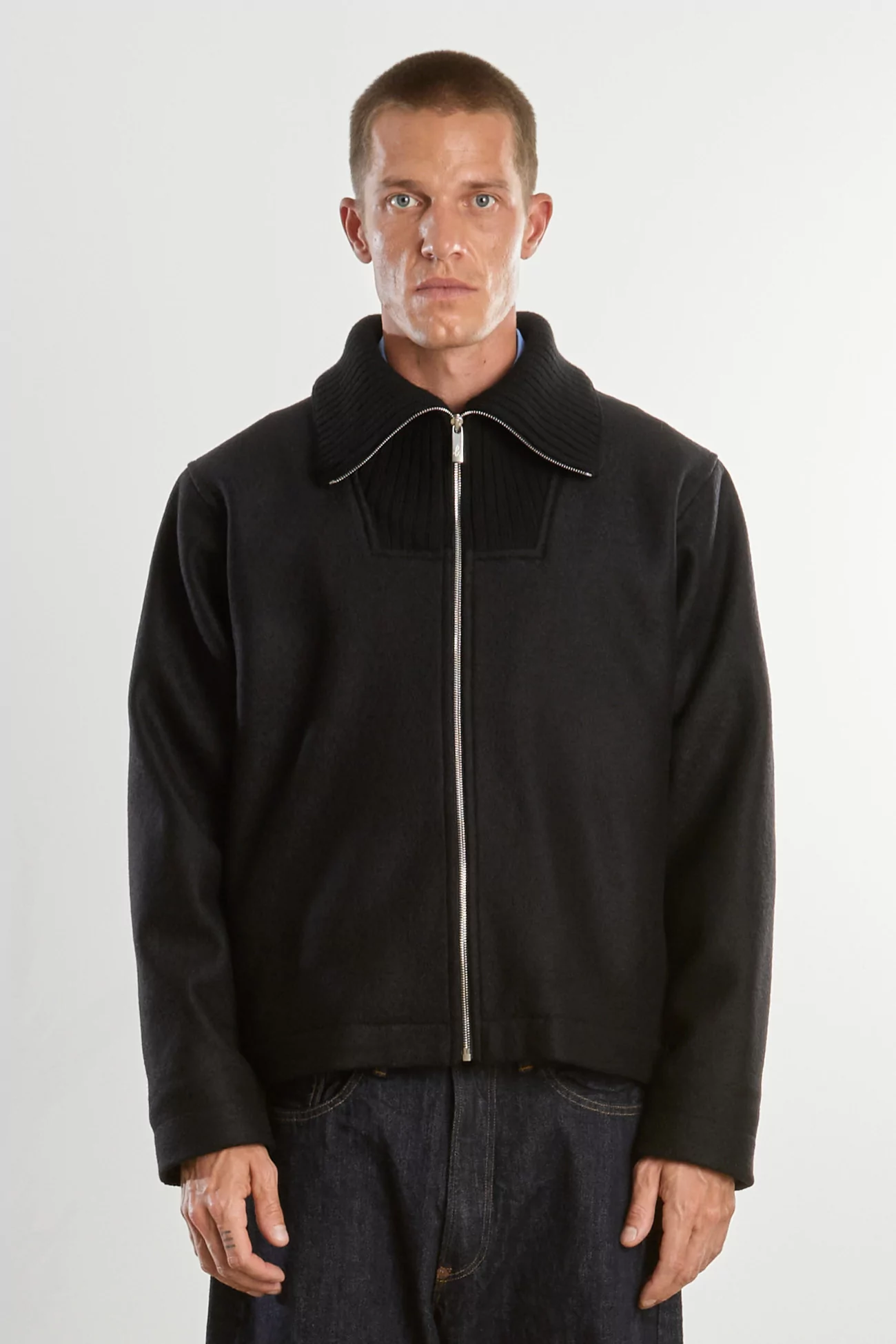 Blouson Homme Laine Bouillie Camioneur – Noir | Centre Commercial