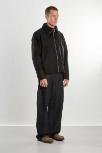 Blouson Homme Laine Bouillie Camioneur – Noir | Centre Commercial
