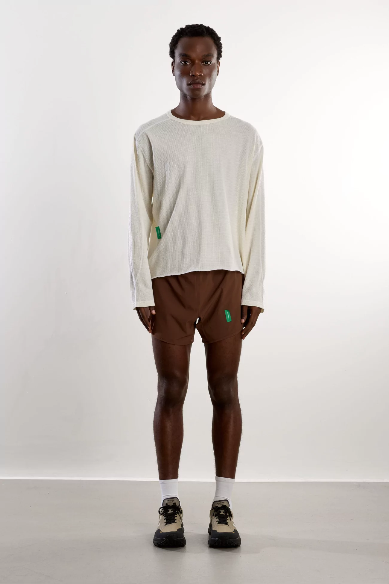 District Vision Waffle Long Sleeve – White | Centre Commercial