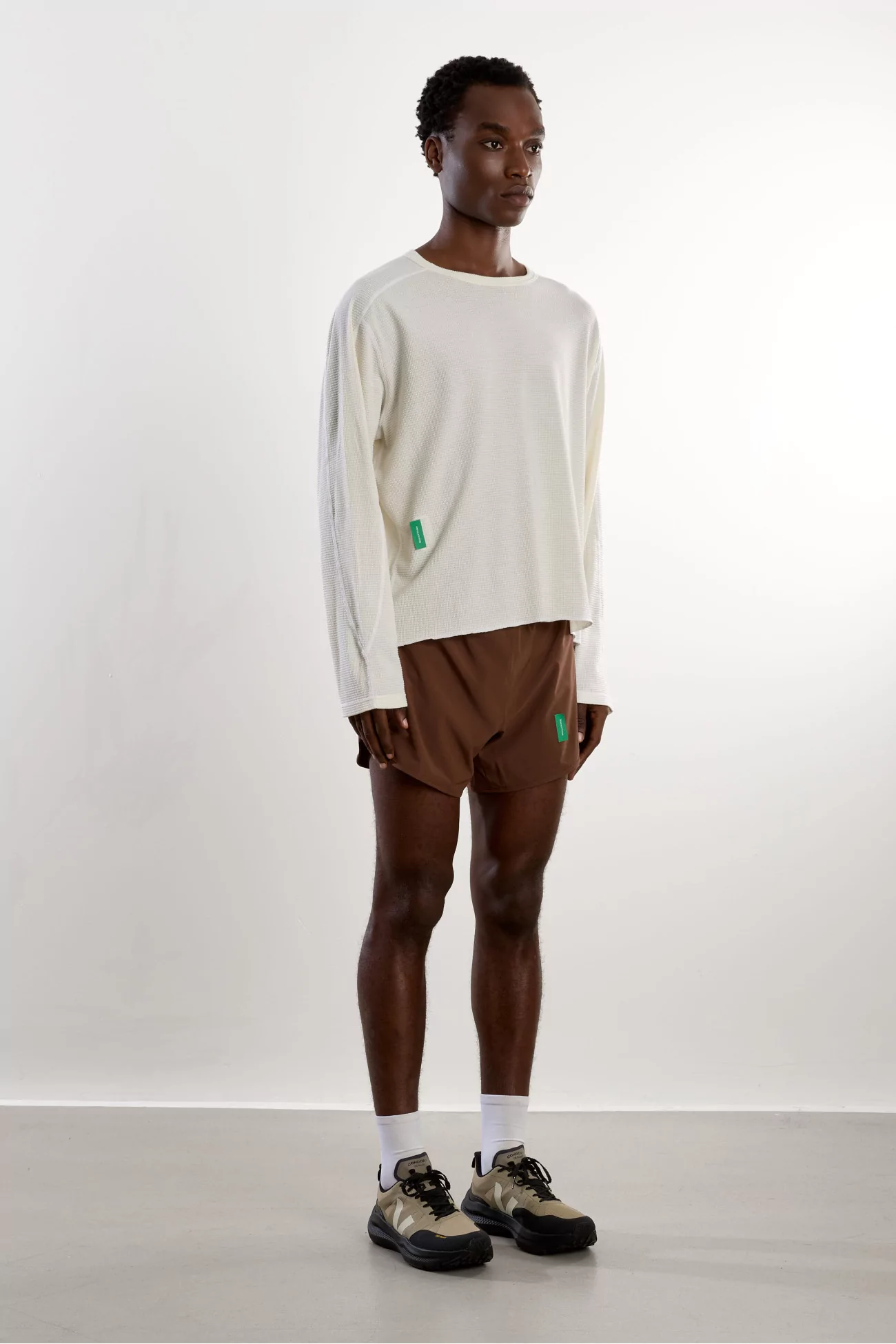 District Vision Waffle Long Sleeve – White | Centre Commercial