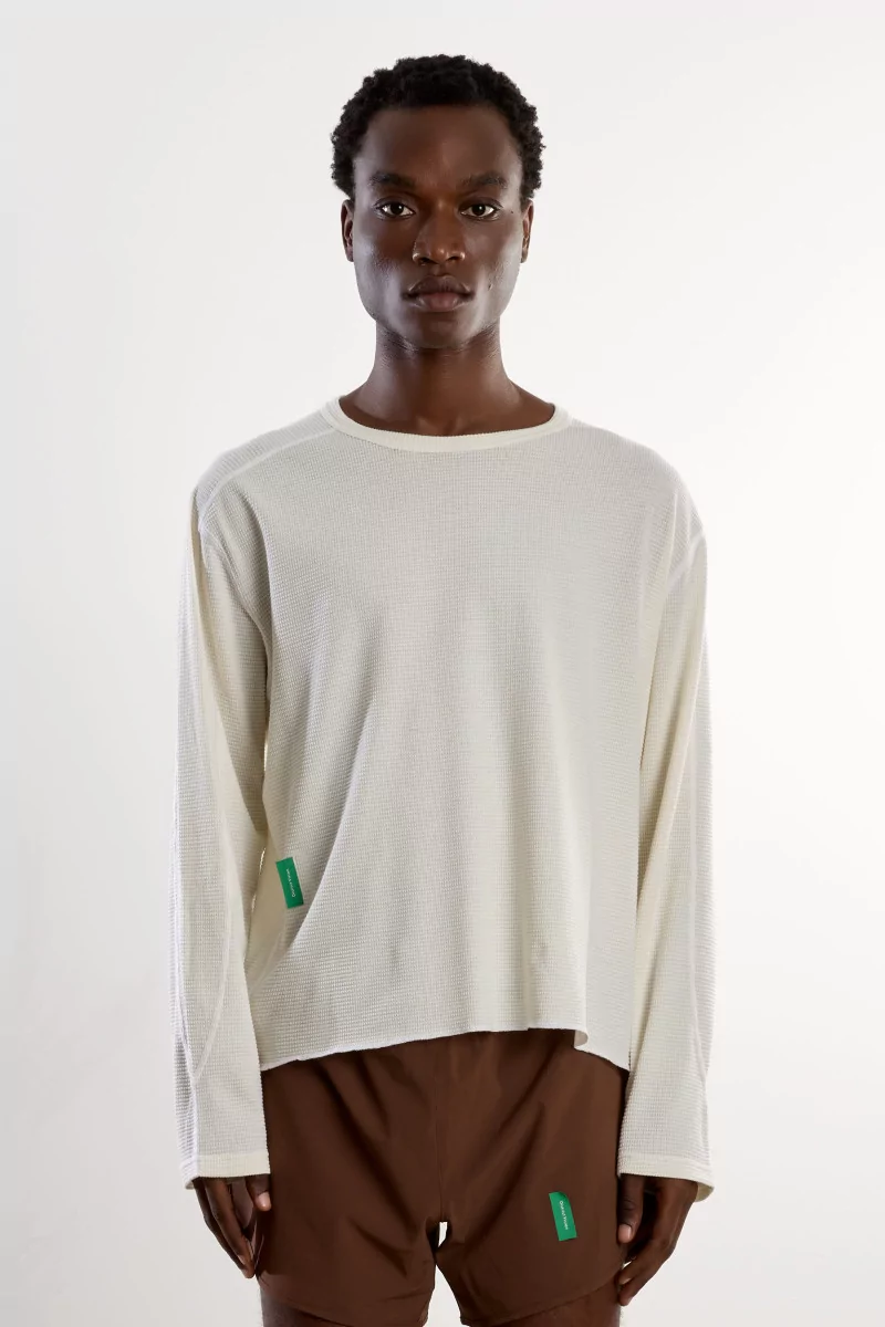 District Vision Waffle Long Sleeve – White | Centre Commercial