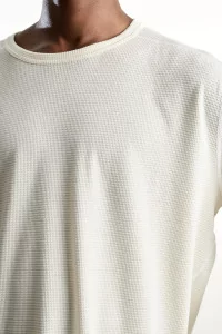 District Vision Waffle Long Sleeve – White | Centre Commercial