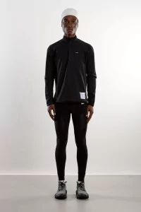 Polaire Running Fuzzfleece Half Zip Satisfy – Noir | Centre Commercial