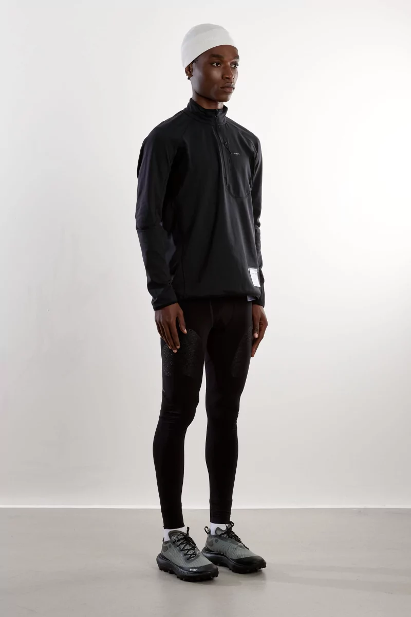 Satisfy Fuzzfleece Half Zip Fleece – Black | Centre Commercial