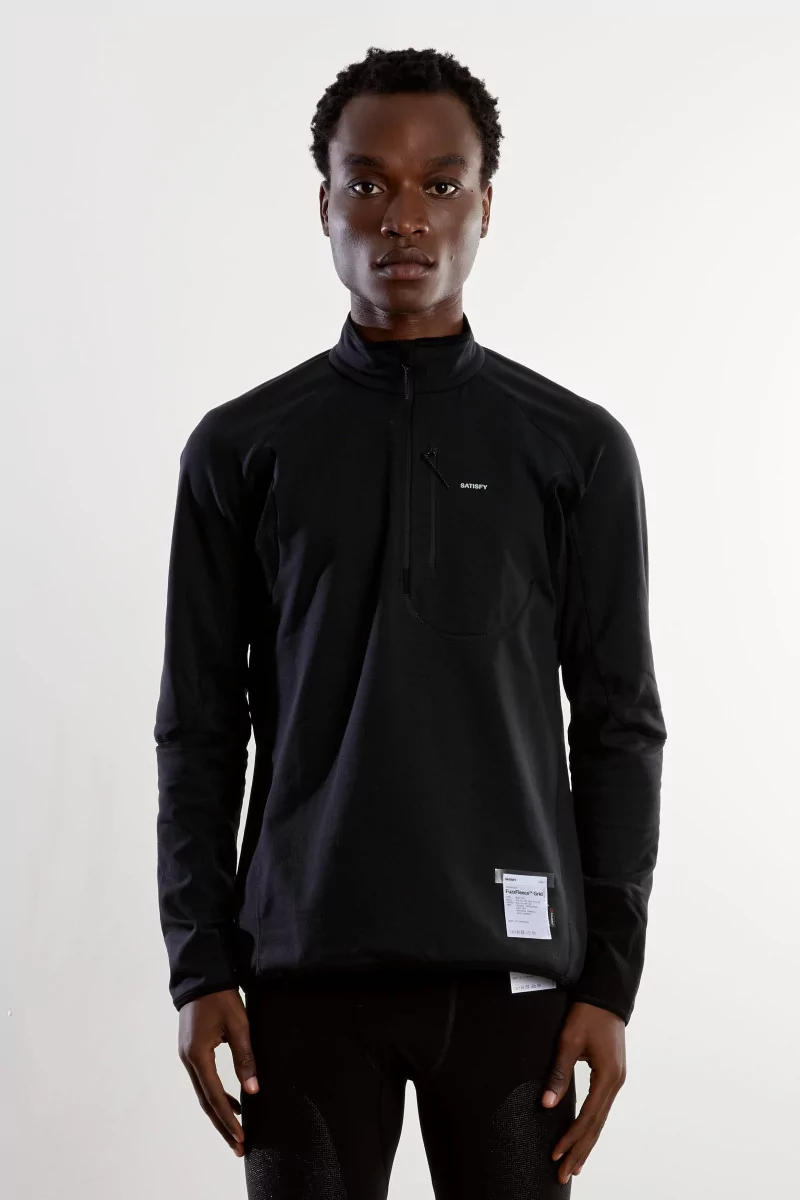 Satisfy Fuzzfleece Half Zip Fleece – Black | Centre Commercial