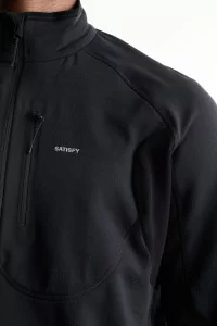 Satisfy Fuzzfleece Half Zip Fleece – Black | Centre Commercial