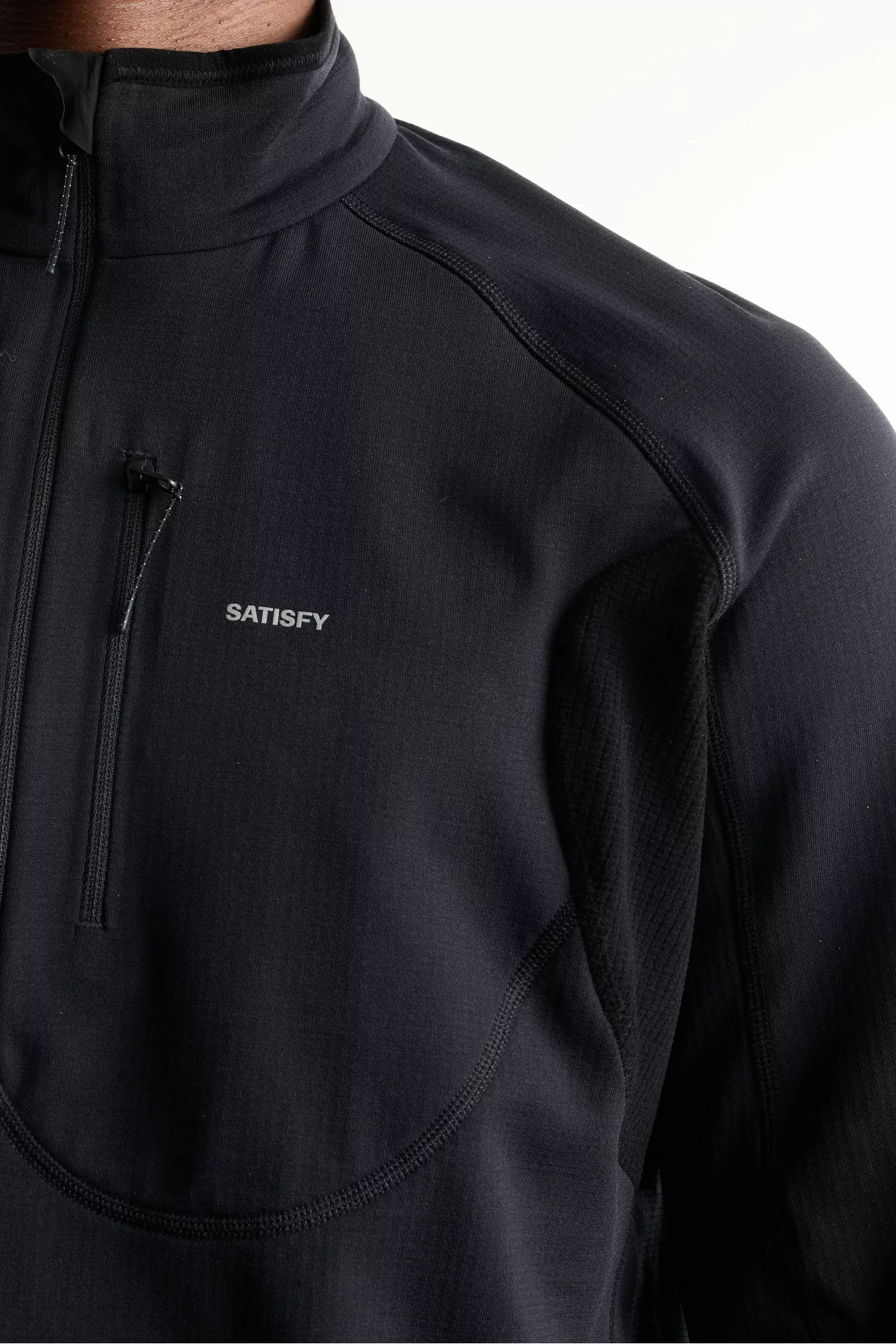 Satisfy Fuzzfleece Half Zip Fleece – Black | Centre Commercial