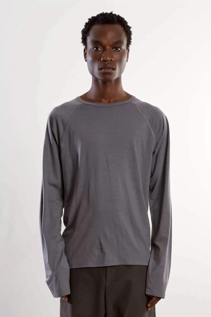 T-Shirt Jersey de Laine Polar Jersey Roundneck – Zinc | Centre Commercial
