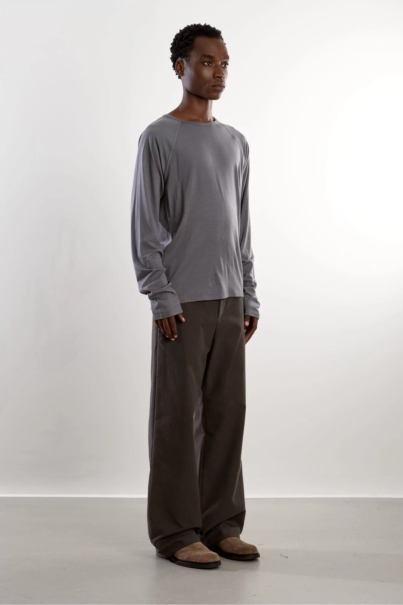 T-Shirt Jersey de Laine Polar Jersey Roundneck – Zinc | Centre Commercial
