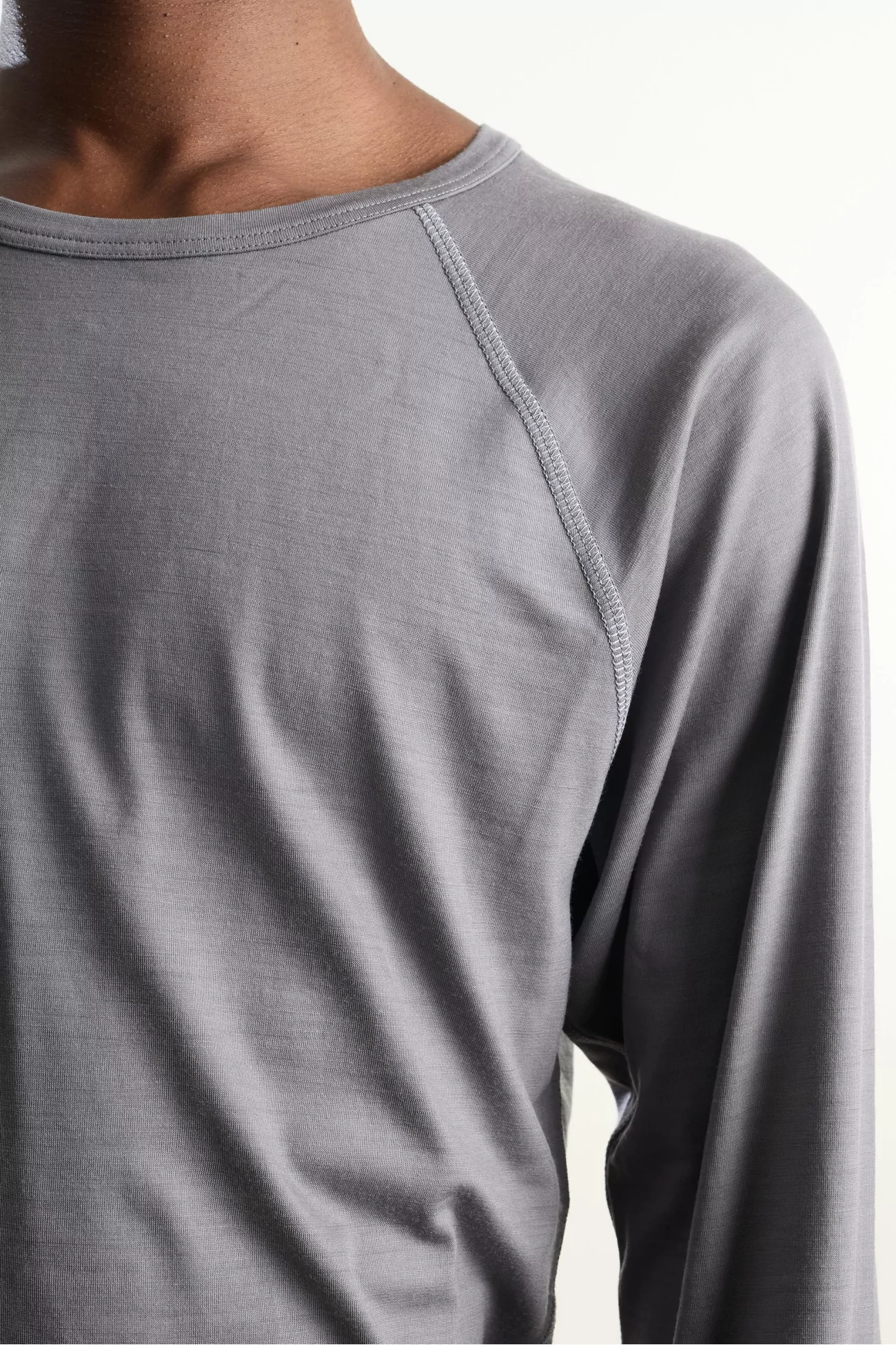 Wool Jersey Polar Jersey Roundneck – Zinc | Centre Commercial