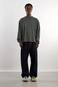T-Shirt Jersey de Coton Roundneck – Zinc | Centre Commercial