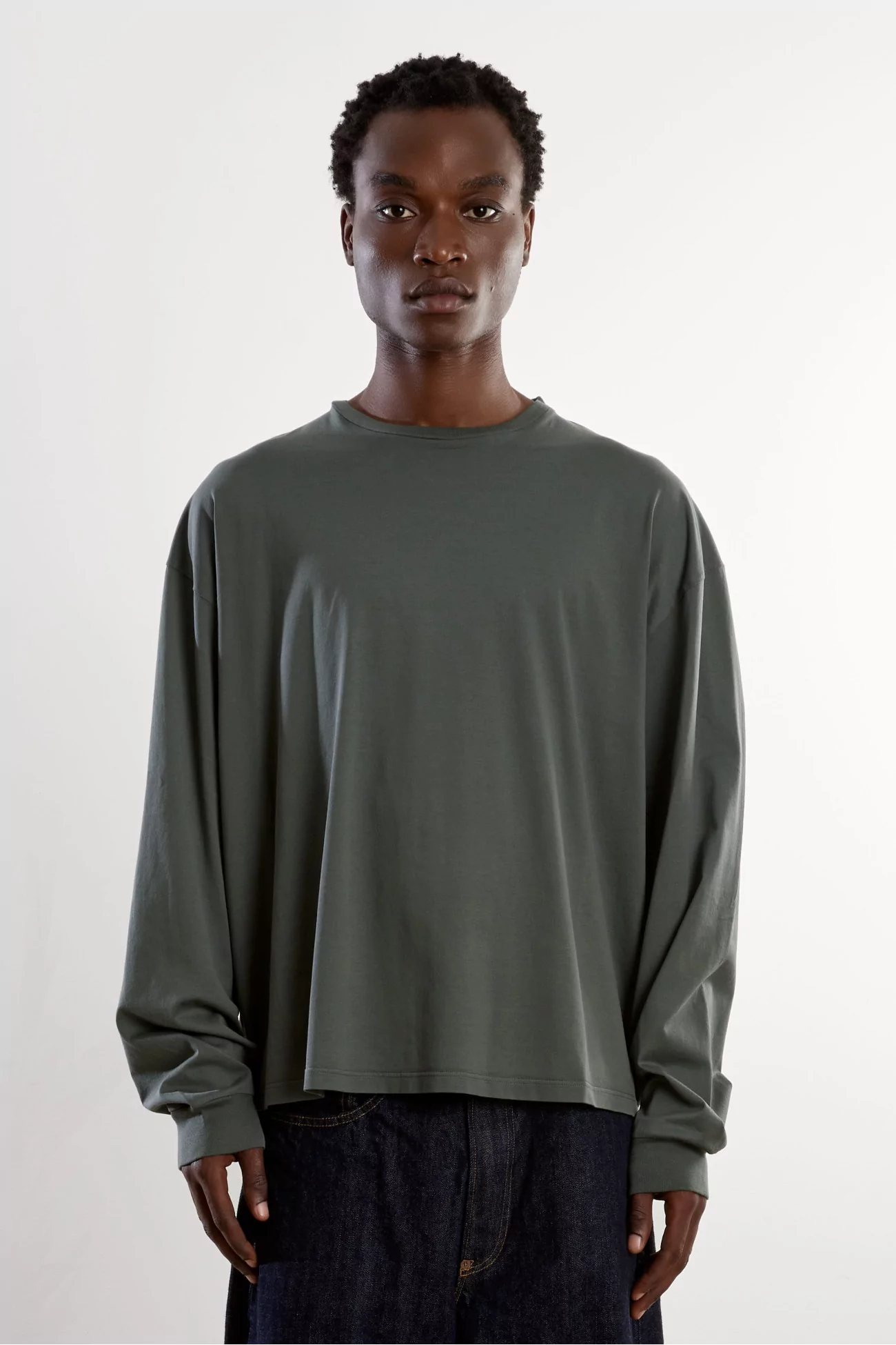 T-Shirt Jersey de Coton Roundneck – Zinc | Centre Commercial