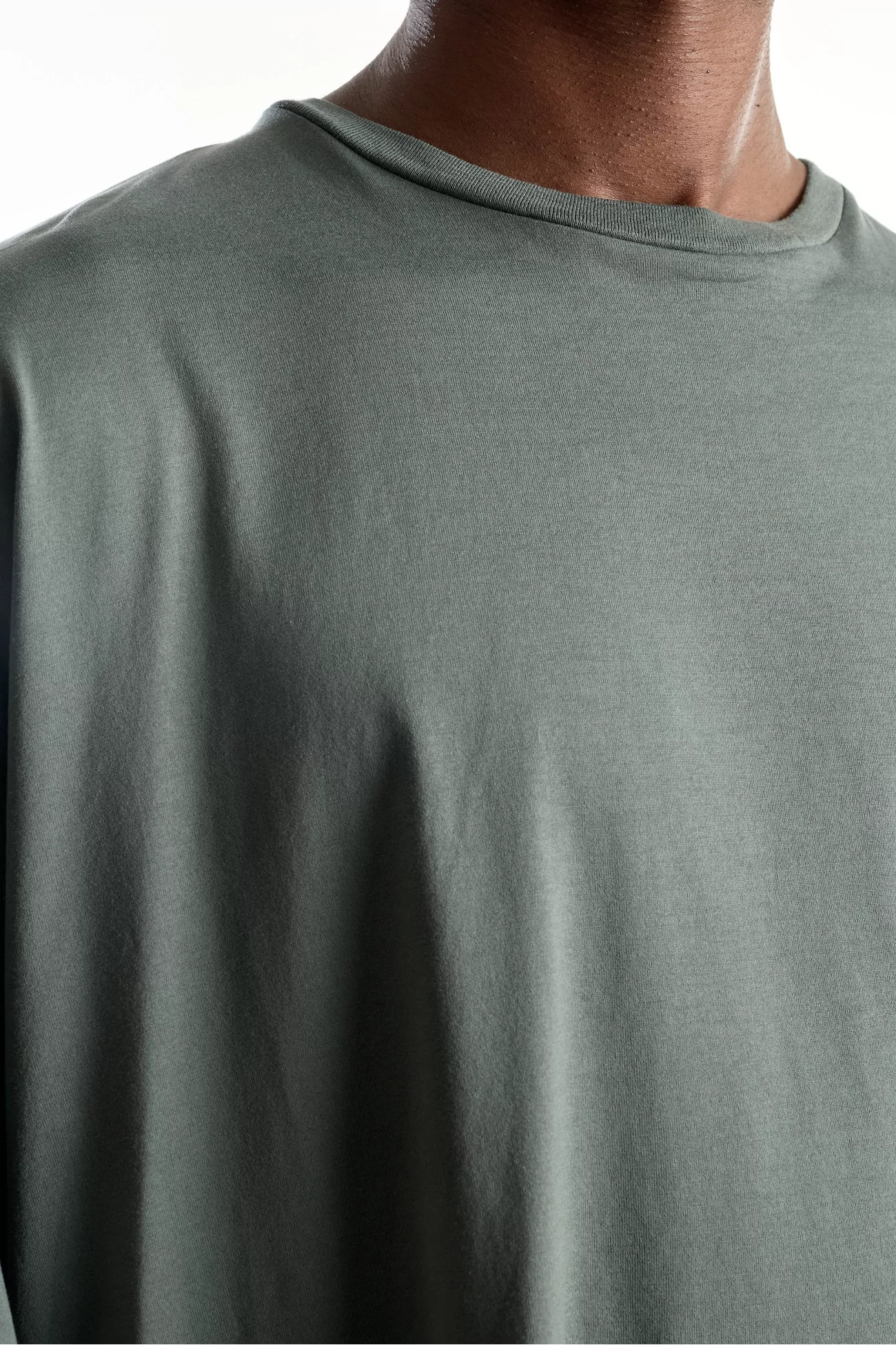 T-Shirt Jersey de Coton Roundneck – Zinc | Centre Commercial