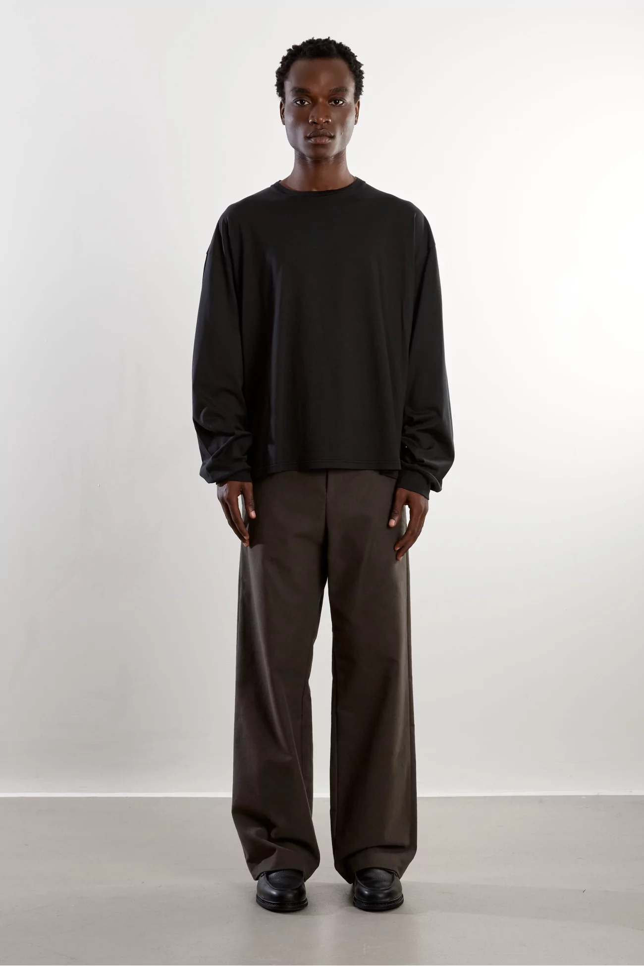 Cotton Jersey Roundneck T-Shirt – Black | Centre Commercial