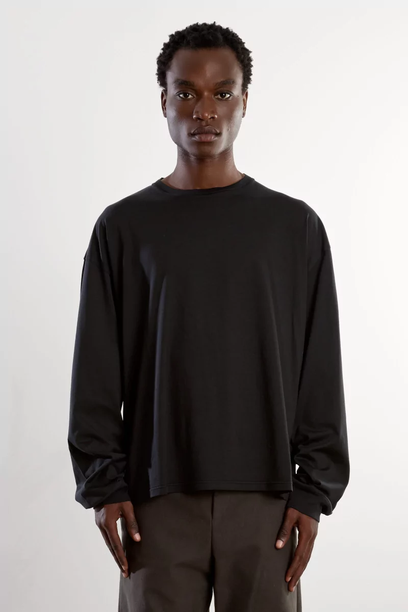 T-Shirt Jersey de Coton Roundneck – Black | Centre Commercial
