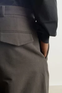RIER Moleskine Wool Trousers – Zinc | Centre Commercial