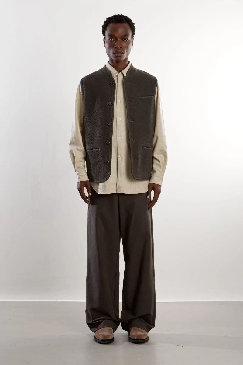 RIER Moleskine Wool Trousers – Zinc | Centre Commercial