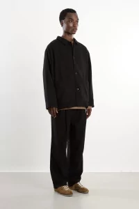 Veste laine mélangée 4 boutons Homme Black – Still By Hand