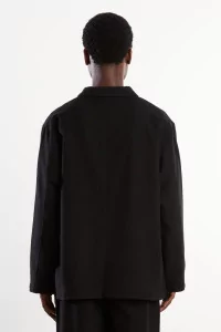 Wool Blend 4-Button Jacket Men Black – Still By Hand
