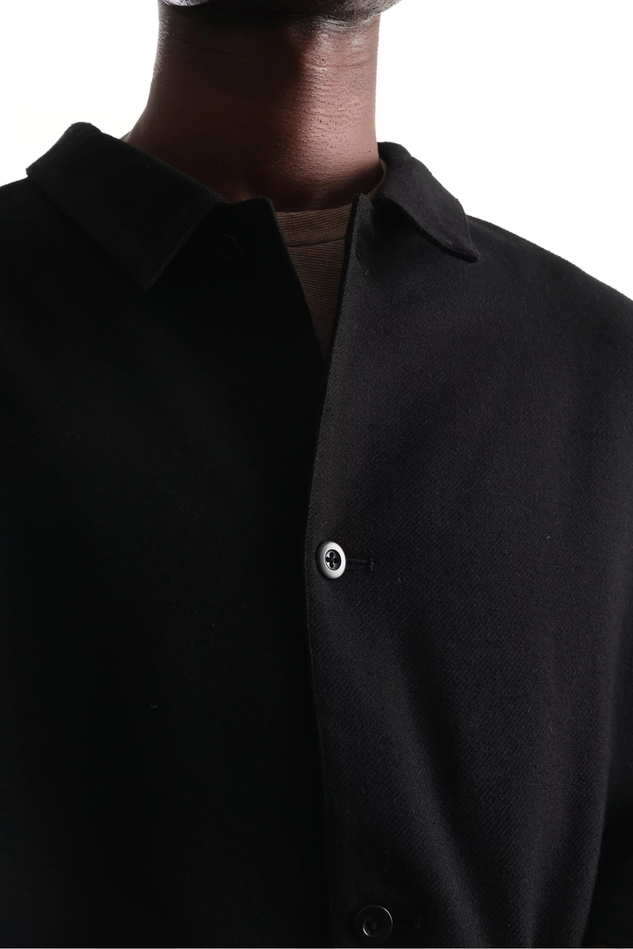 Wool Blend 4-Button Jacket Men Black – Still By Hand