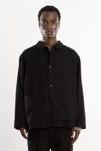 Wool Blend 4-Button Jacket Men Black – Still By Hand