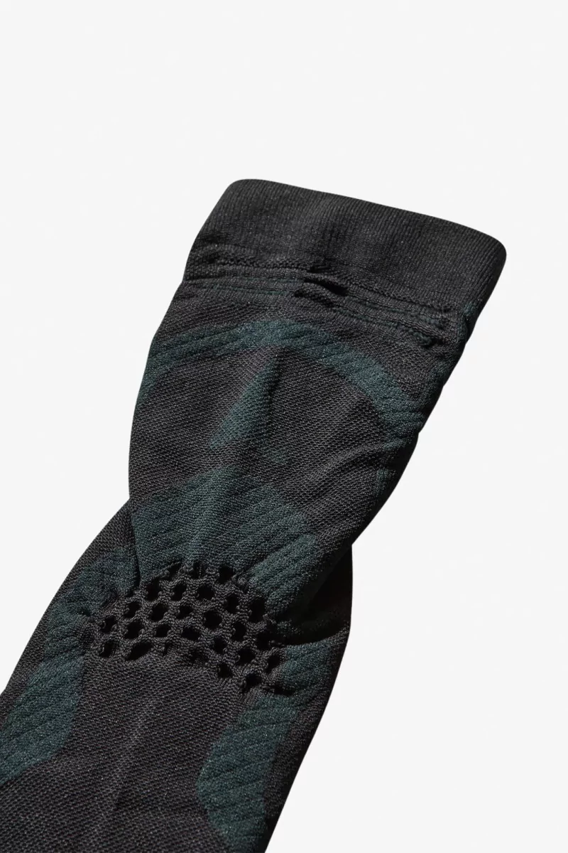 Chaussettes Running ROA Bones Q-Skin – Black Green | Centre Commercial