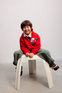 Sweatshirt Enfant Coton Cloudy Fleece – Chinese Red | Centre Commercial