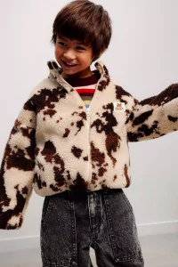 Kids Cotton Jacket Wynn The New Society – Cow Print | Centre Commercial